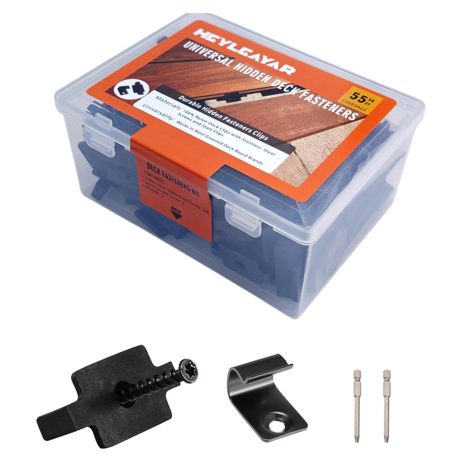 Clips de Sujetadores Ocultos TOL para Decking Compuesto 100 Piezas