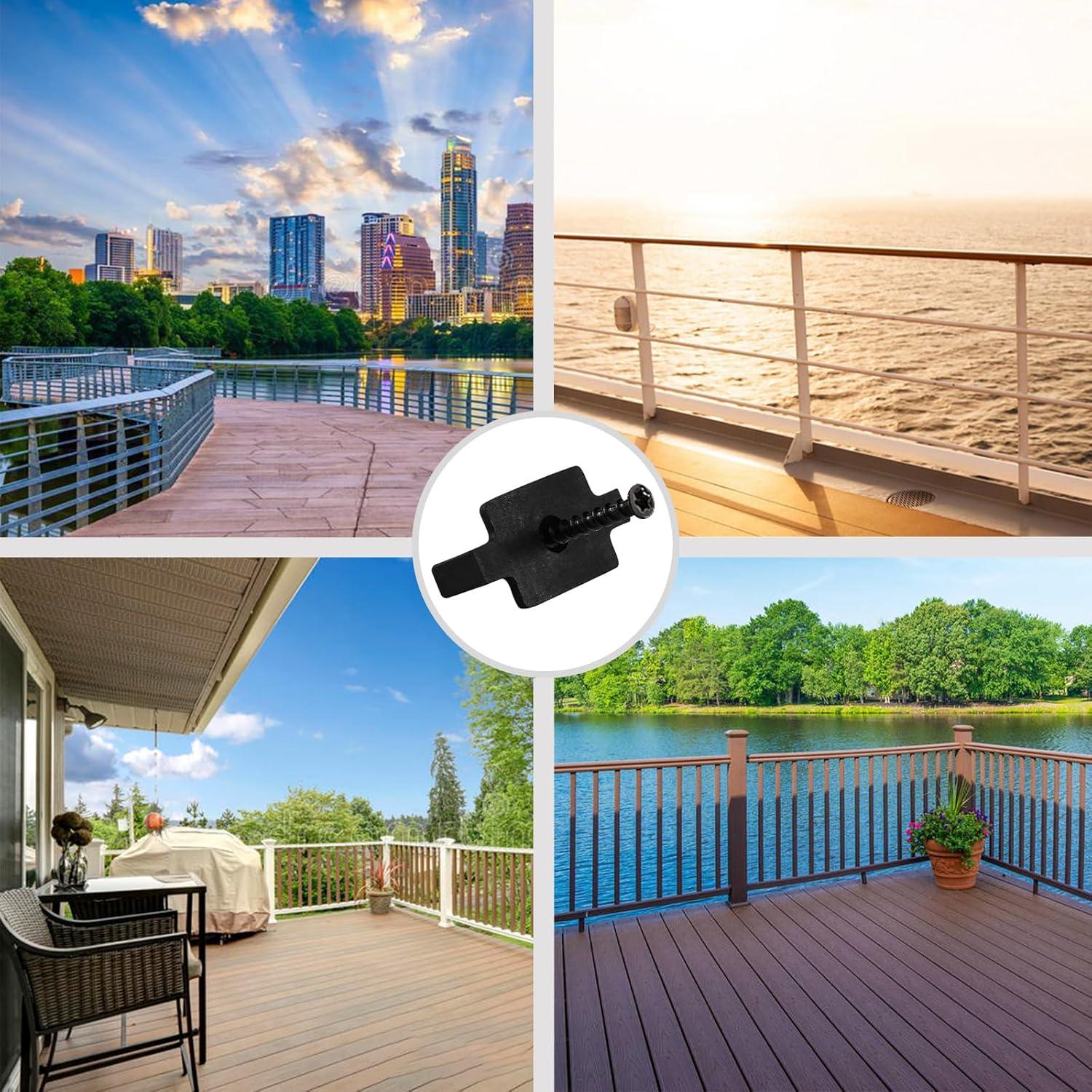 Clips de Sujetadores Ocultos TOL para Decking Compuesto 100 Piezas