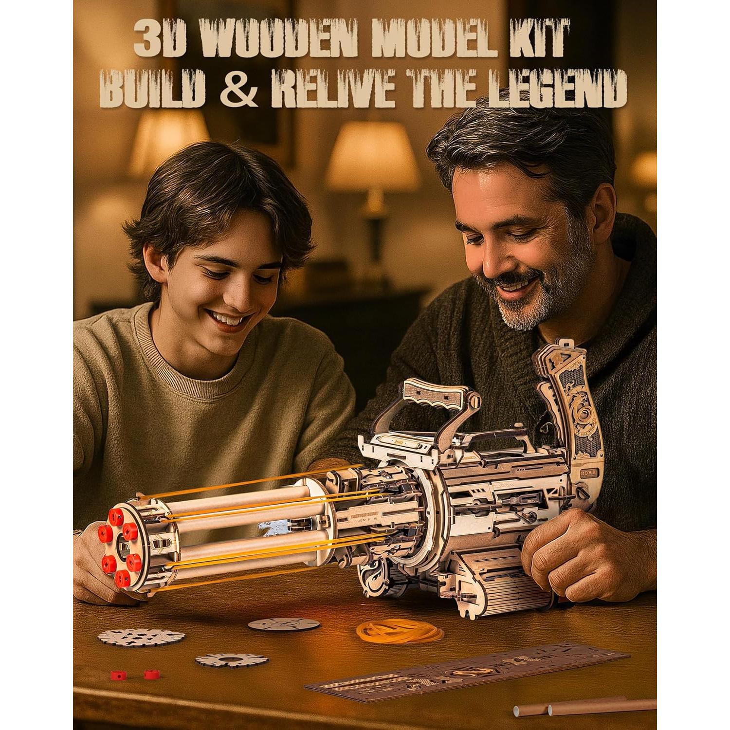 Rompecabezas 3D ROKR Máquina de Barril Rotatorio 412 Piezas