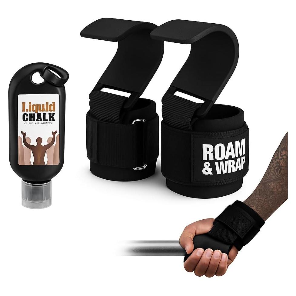 Ganchos de Levantamiento de Pesas Roam & Wrap - Neopreno Grueso