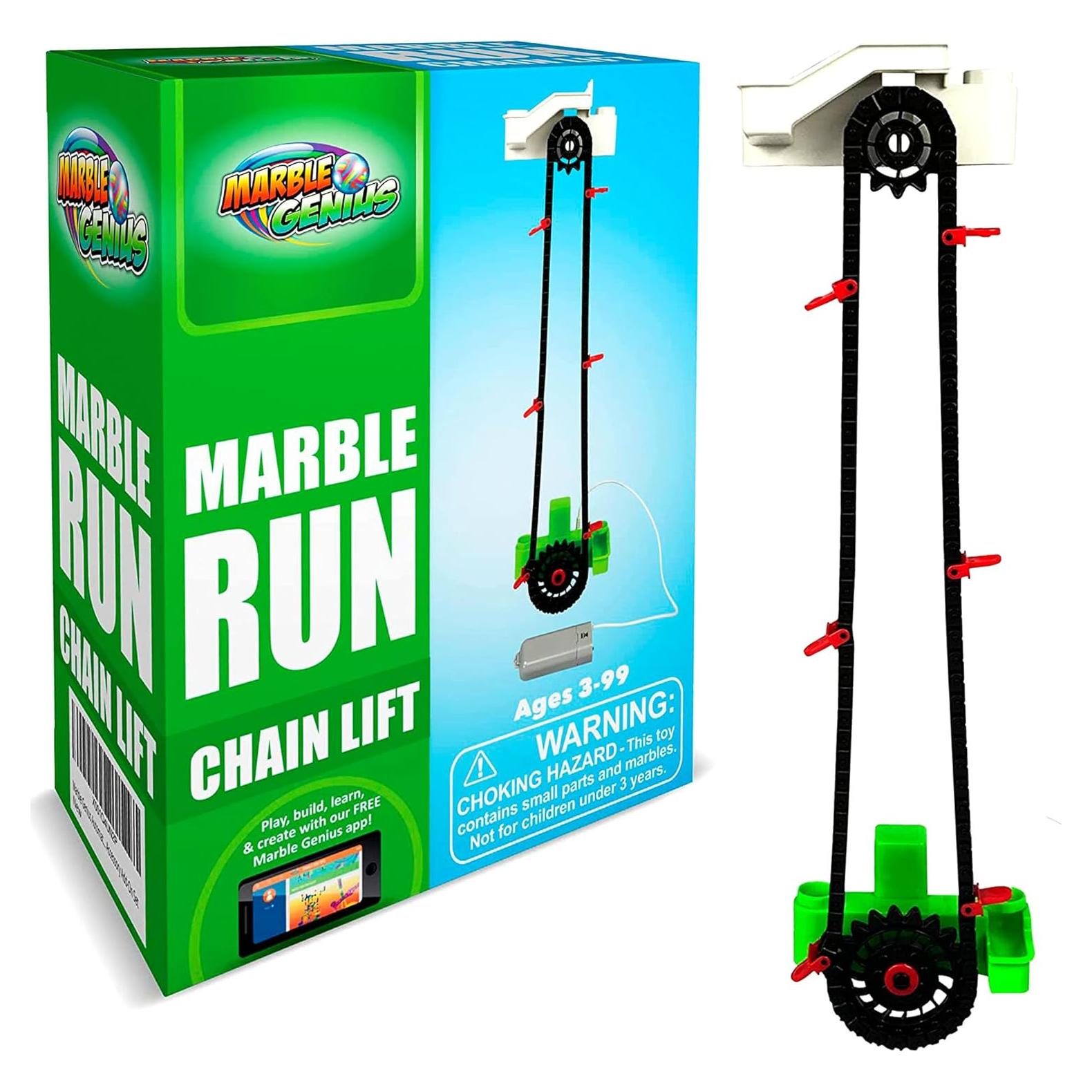 Elevador de Cadena Automático Marble Genius - Accesorio para Carreras de Canicas