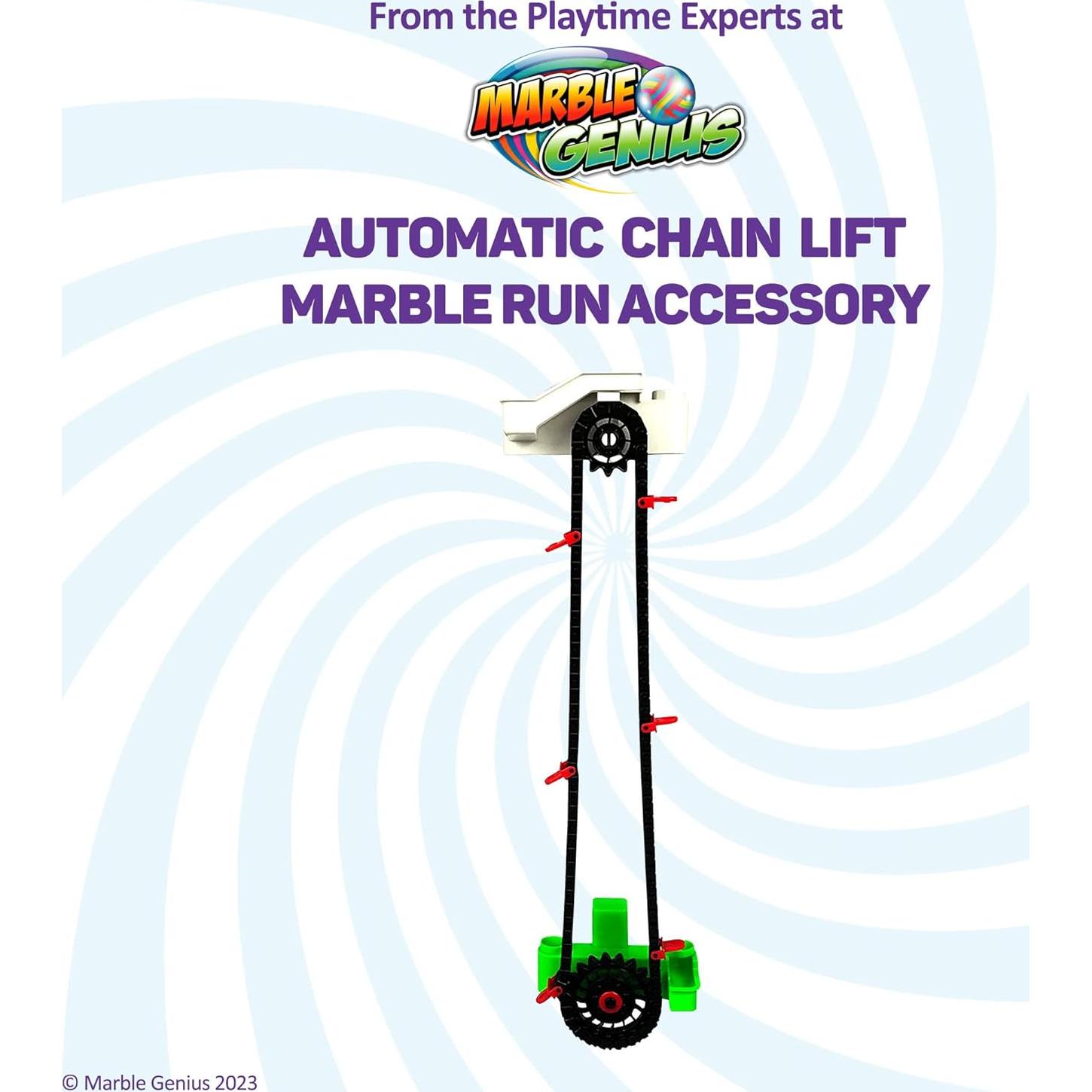 Elevador de Cadena Automático Marble Genius - Accesorio para Carreras de Canicas