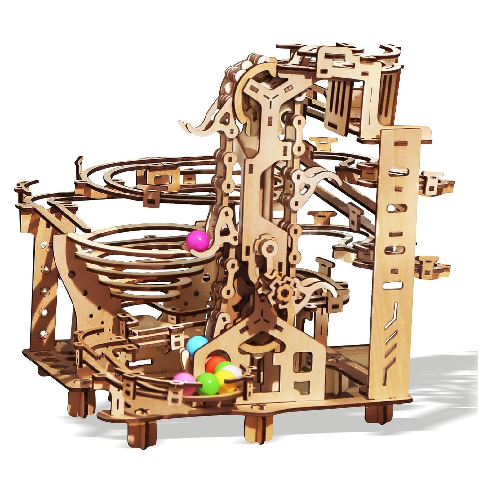 Kit de Carrera de Canicas 3D ROEOLNIL - Rompecabezas de Madera