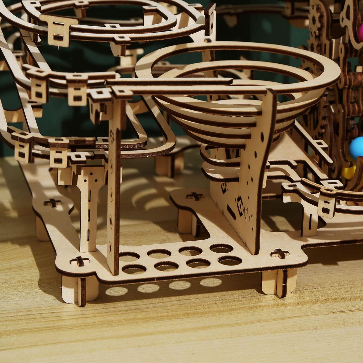 Kit de Carrera de Canicas 3D ROEOLNIL - Rompecabezas de Madera