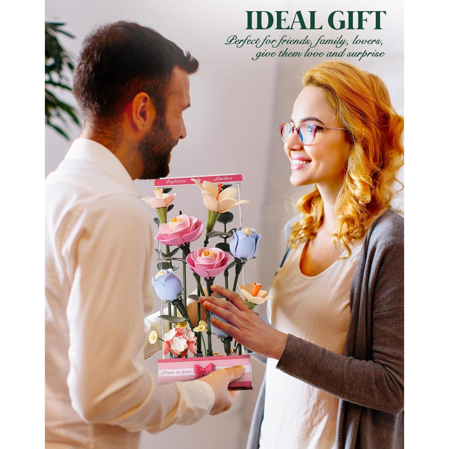 Rompecabezas 3D ROKR Flores DIY con Luz LED - 263 Piezas