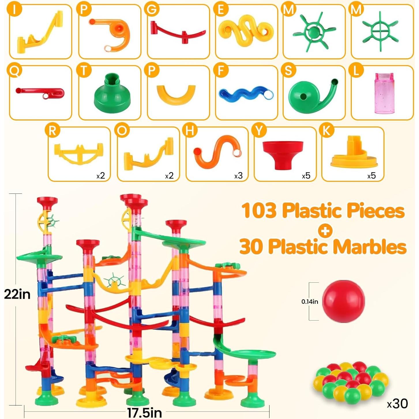 Pista de Canicas LESSETI 133 Piezas Juguete Educativo STEM