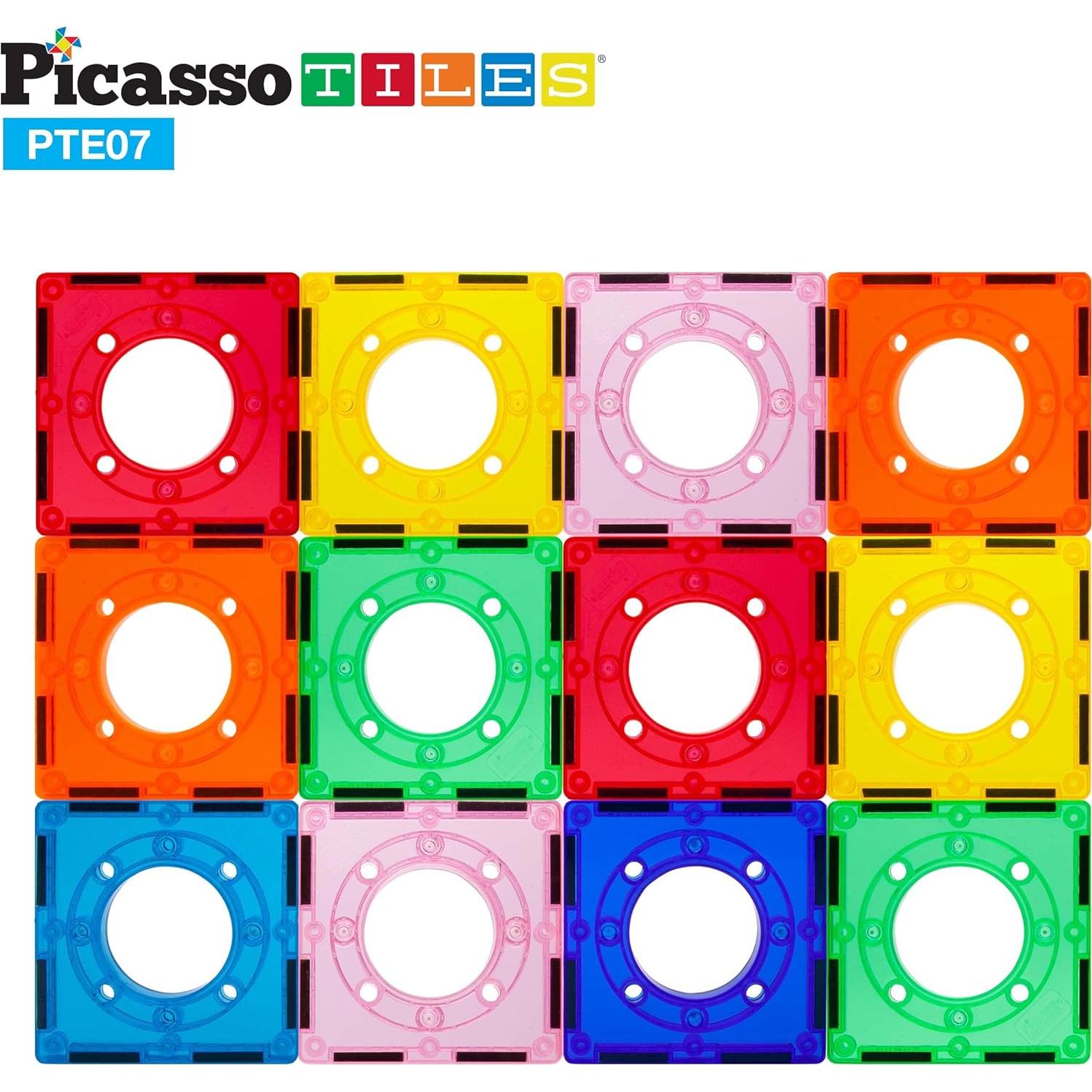 PicassoTiles Azulejos Magnéticos 12 Piezas Juguete Educativo 3+