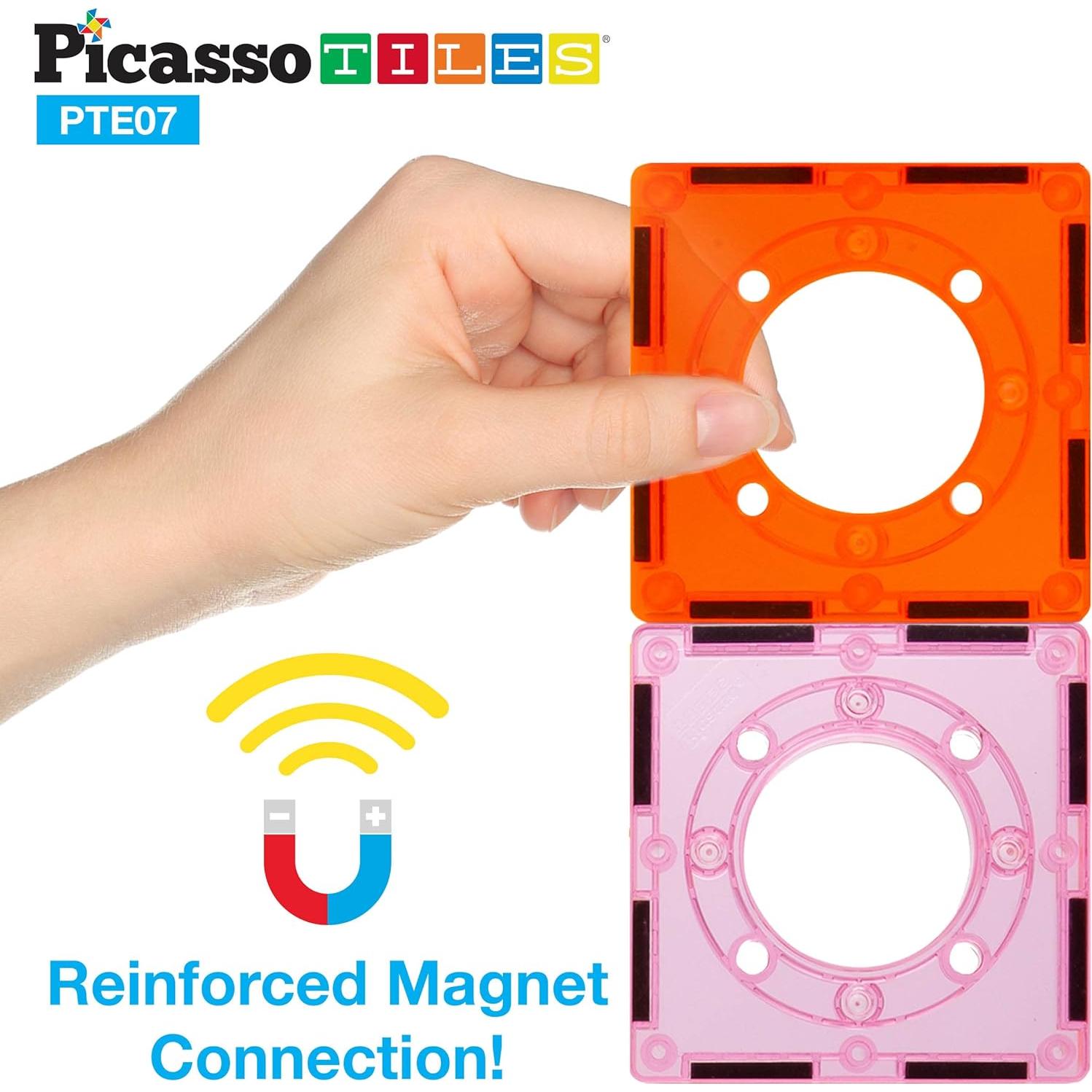 PicassoTiles Azulejos Magnéticos 12 Piezas Juguete Educativo 3+