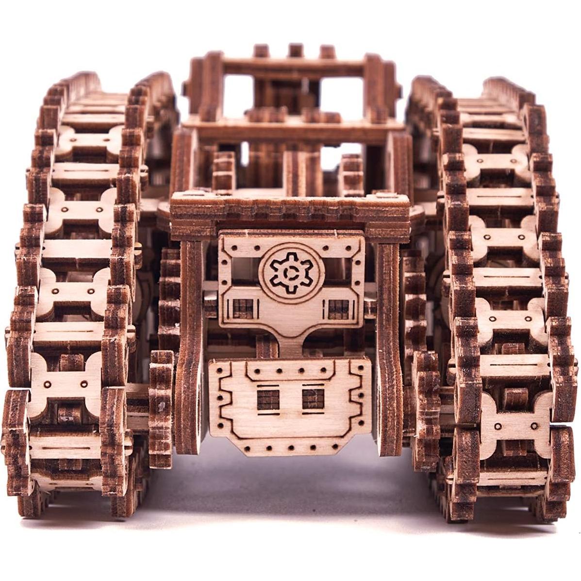 Tanque de Vapor Wood Trick 3D Rompecabezas Mecánico DIY