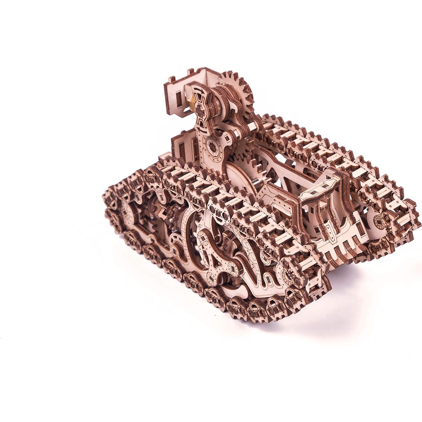 Tanque de Vapor Wood Trick 3D Rompecabezas Mecánico DIY