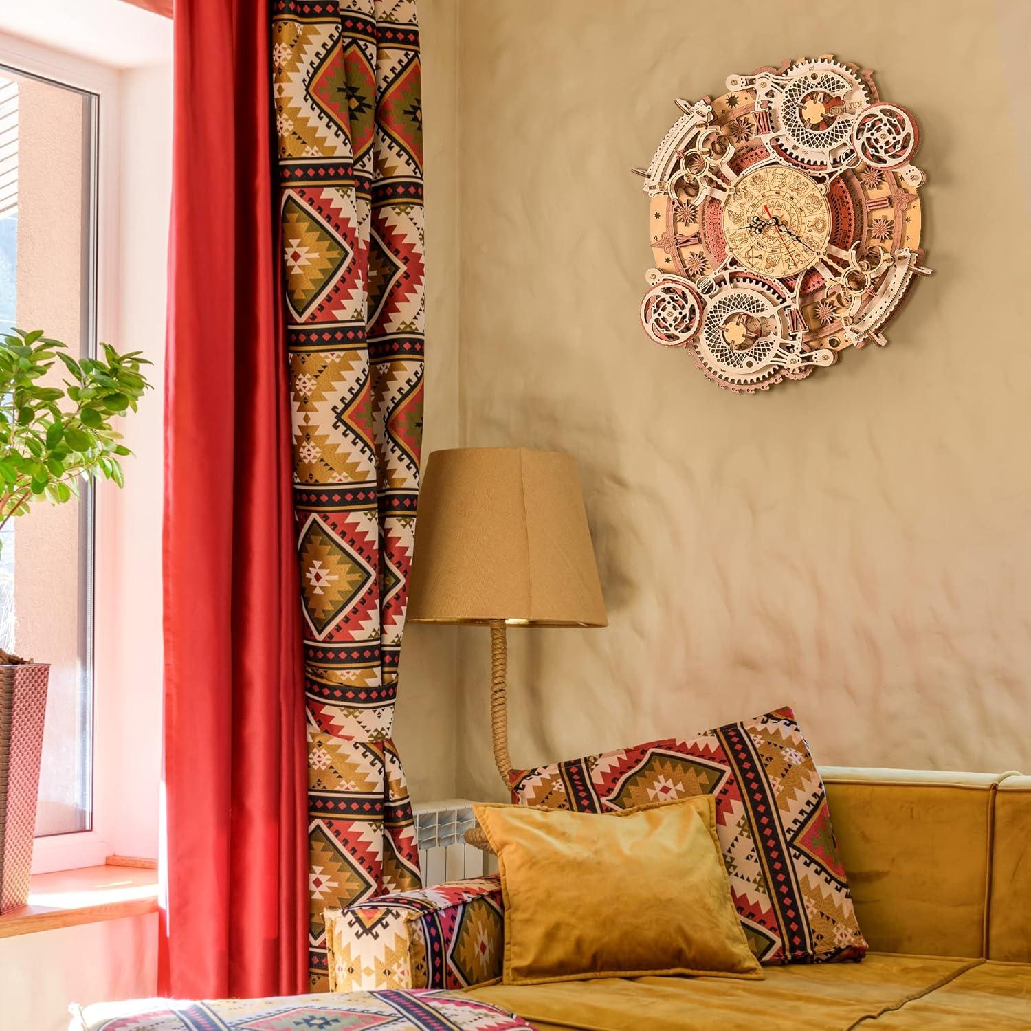 Rompecabezas 3D de Madera ROBOTIME Reloj Steampunk 33.5x29.5cm