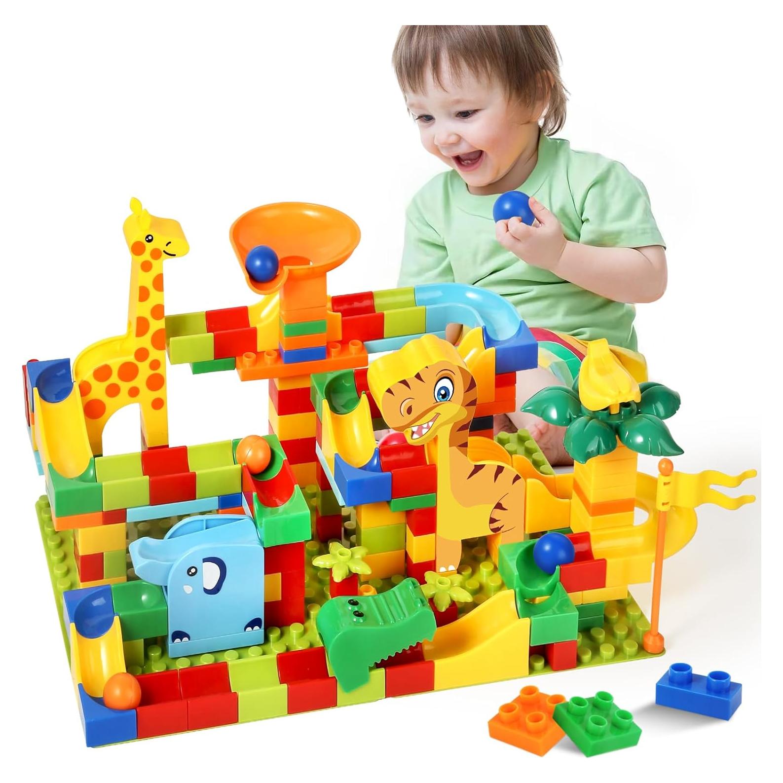 Carrera de Canicas Dinosaurio MOONTOY 200 Piezas Juguete Educativo