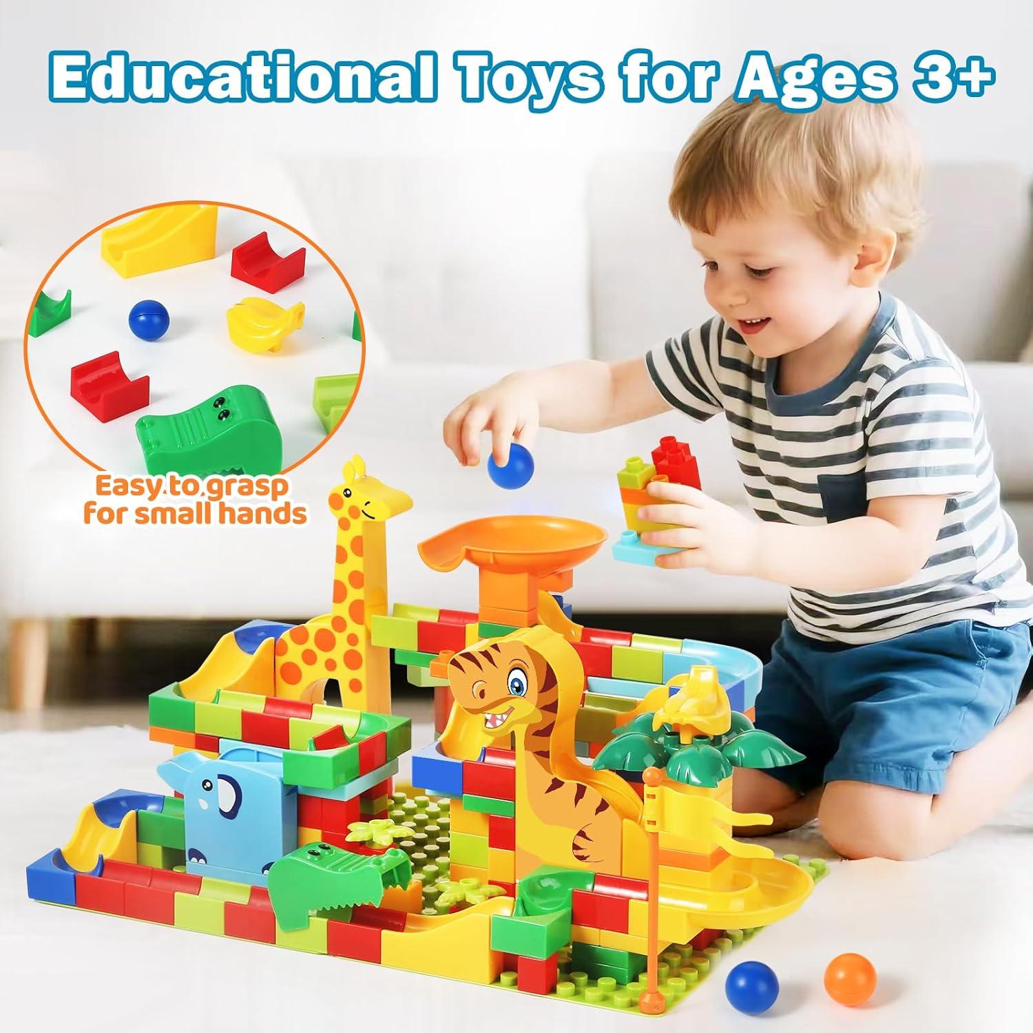 Carrera de Canicas Dinosaurio MOONTOY 200 Piezas Juguete Educativo