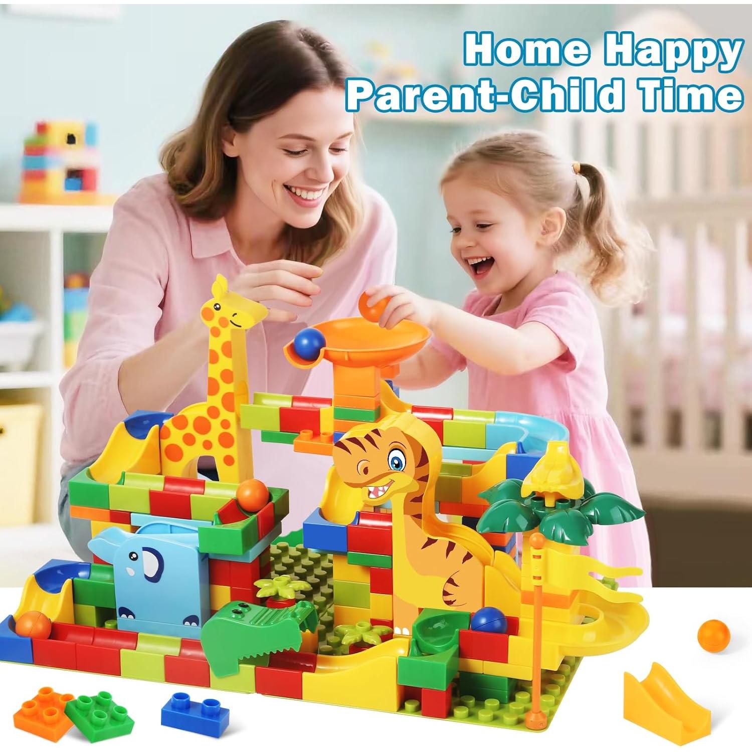 Carrera de Canicas Dinosaurio MOONTOY 200 Piezas Juguete Educativo