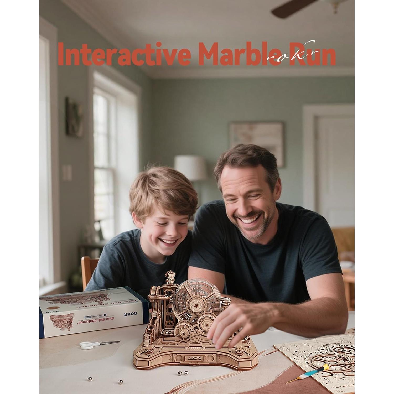 ROKR Rompecabezas 3D de Madera EGC01 y Barco Caballito de Mar MCB02