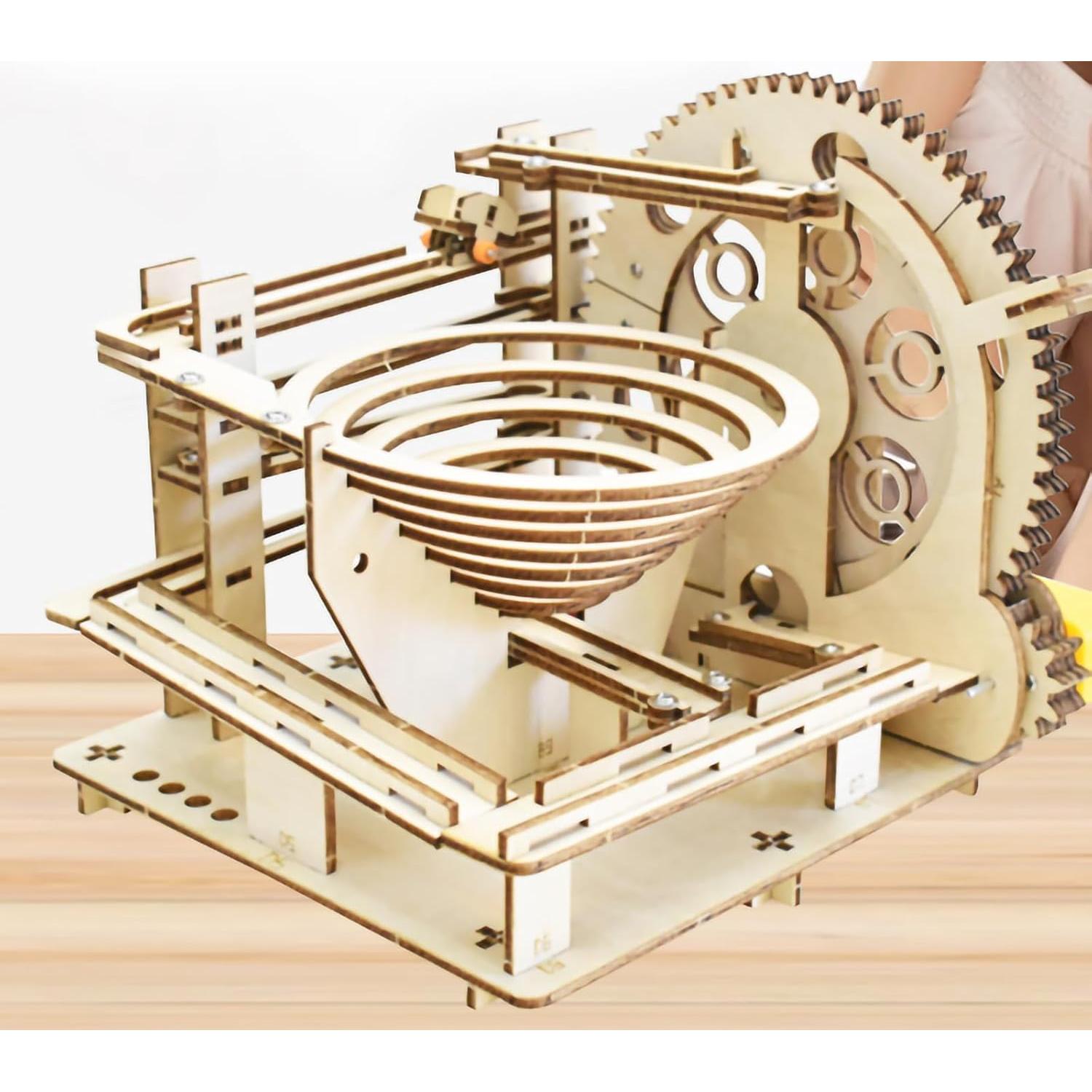 Rompecabezas 3D de Madera Ahyuan Carrera de Canicas 20x20 cm