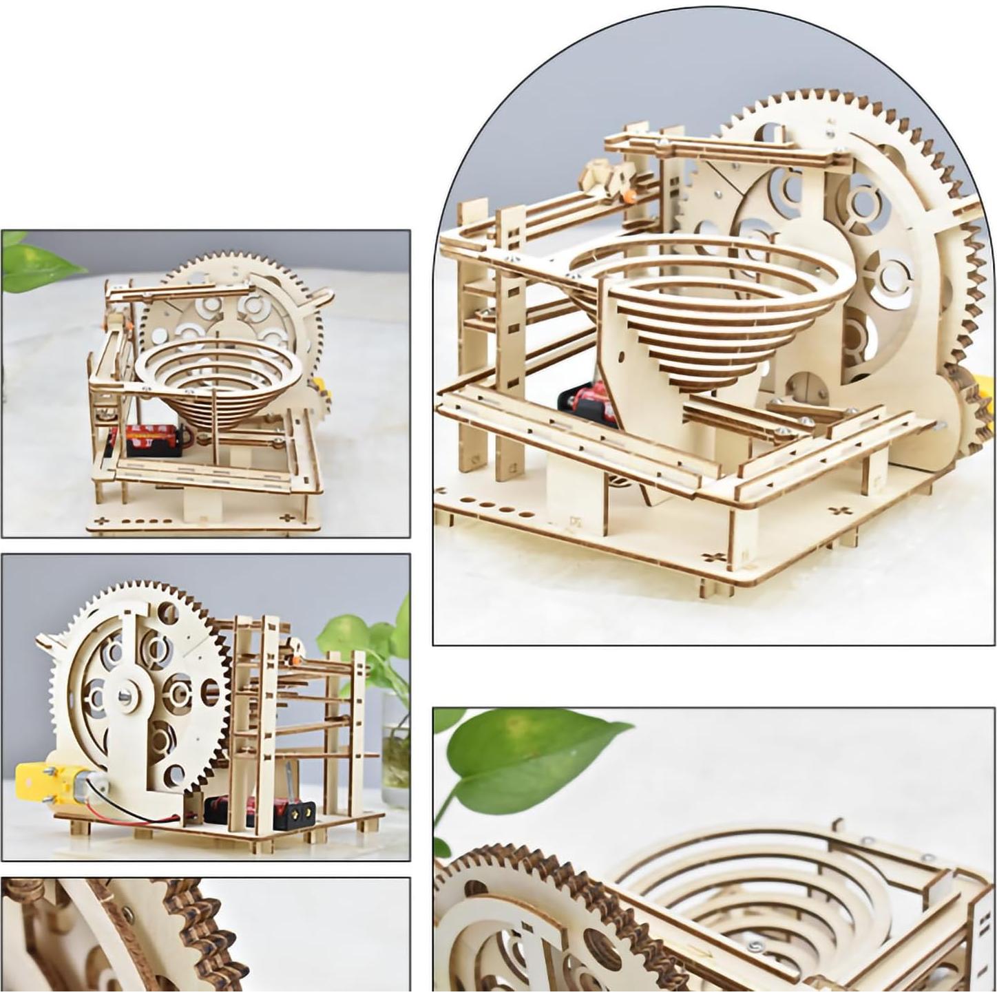 Rompecabezas 3D de Madera Ahyuan Carrera de Canicas 20x20 cm