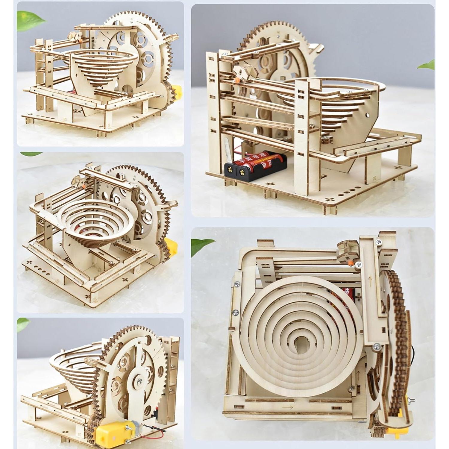 Rompecabezas 3D de Madera Ahyuan Carrera de Canicas 20x20 cm