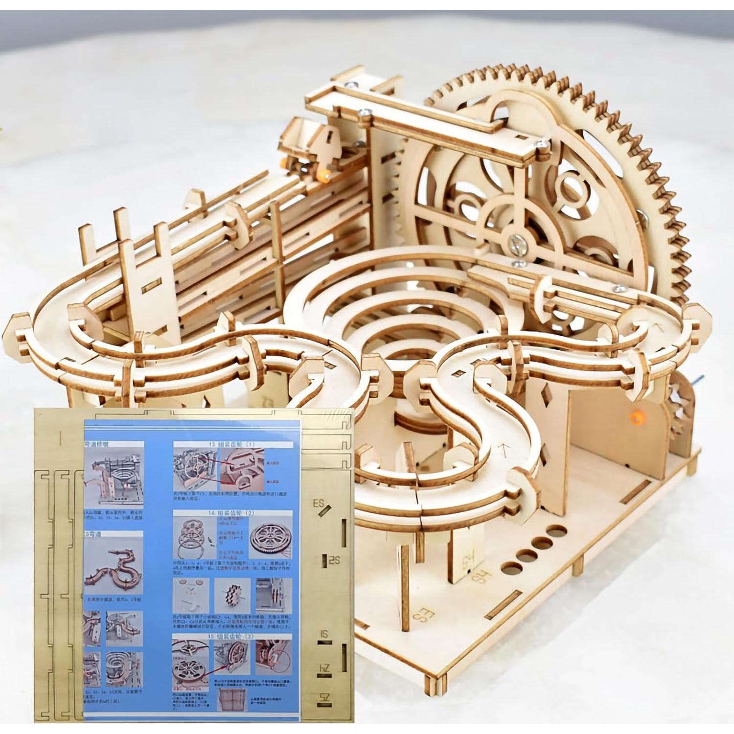 Rompecabezas 3D de Madera Ahyuan Carrera de Canicas 20x20cm