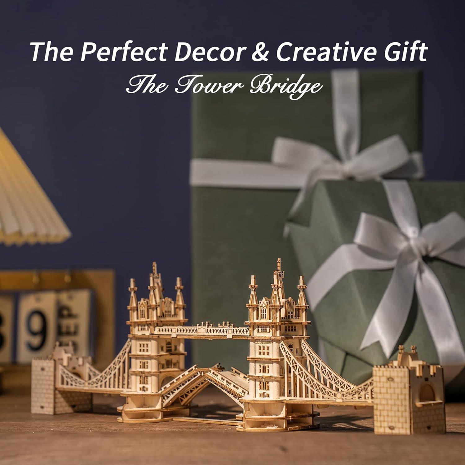 Kit Puzzle 3D Robotime Puente de la Torre con Luz LED