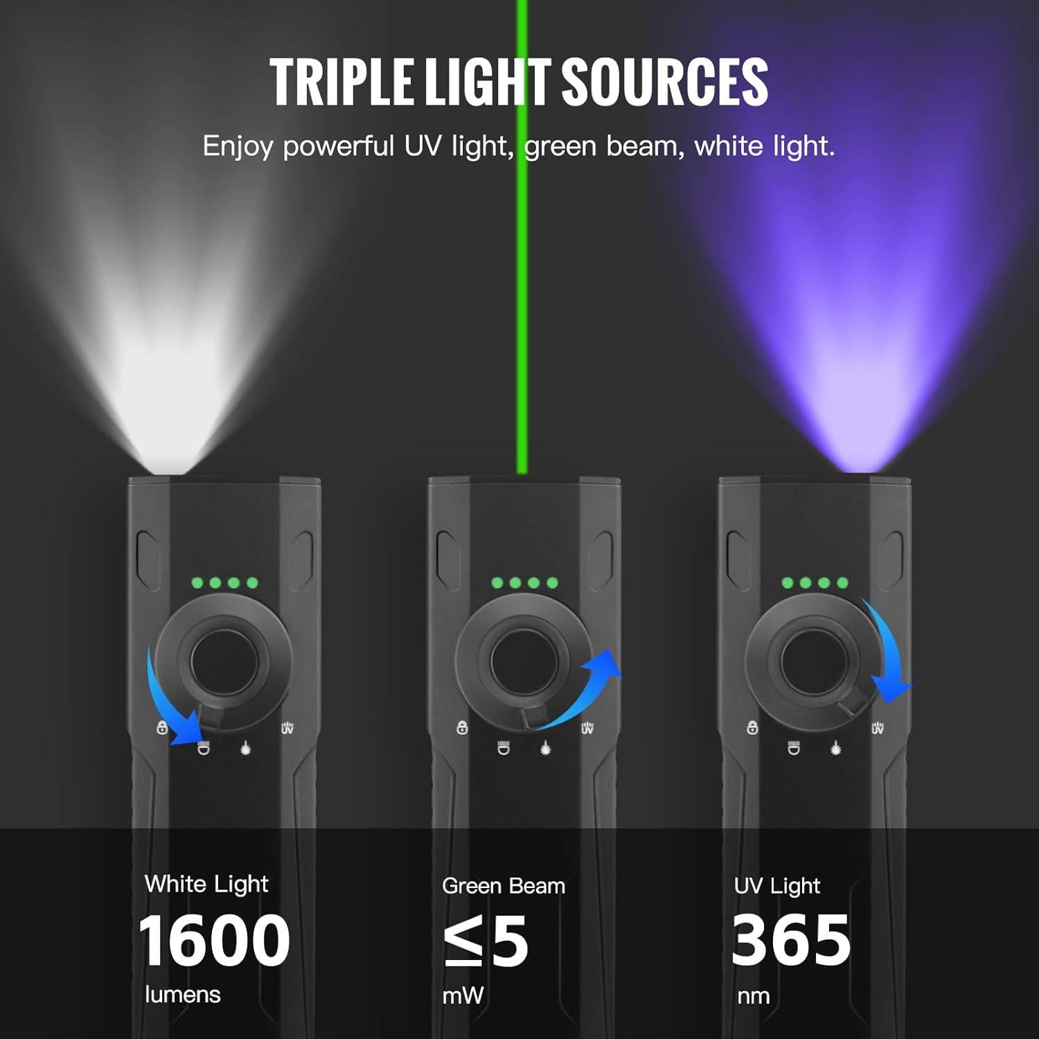 Linterna EDC ThruNite Defender 1600 Lúmenes Recargable 3-en-1