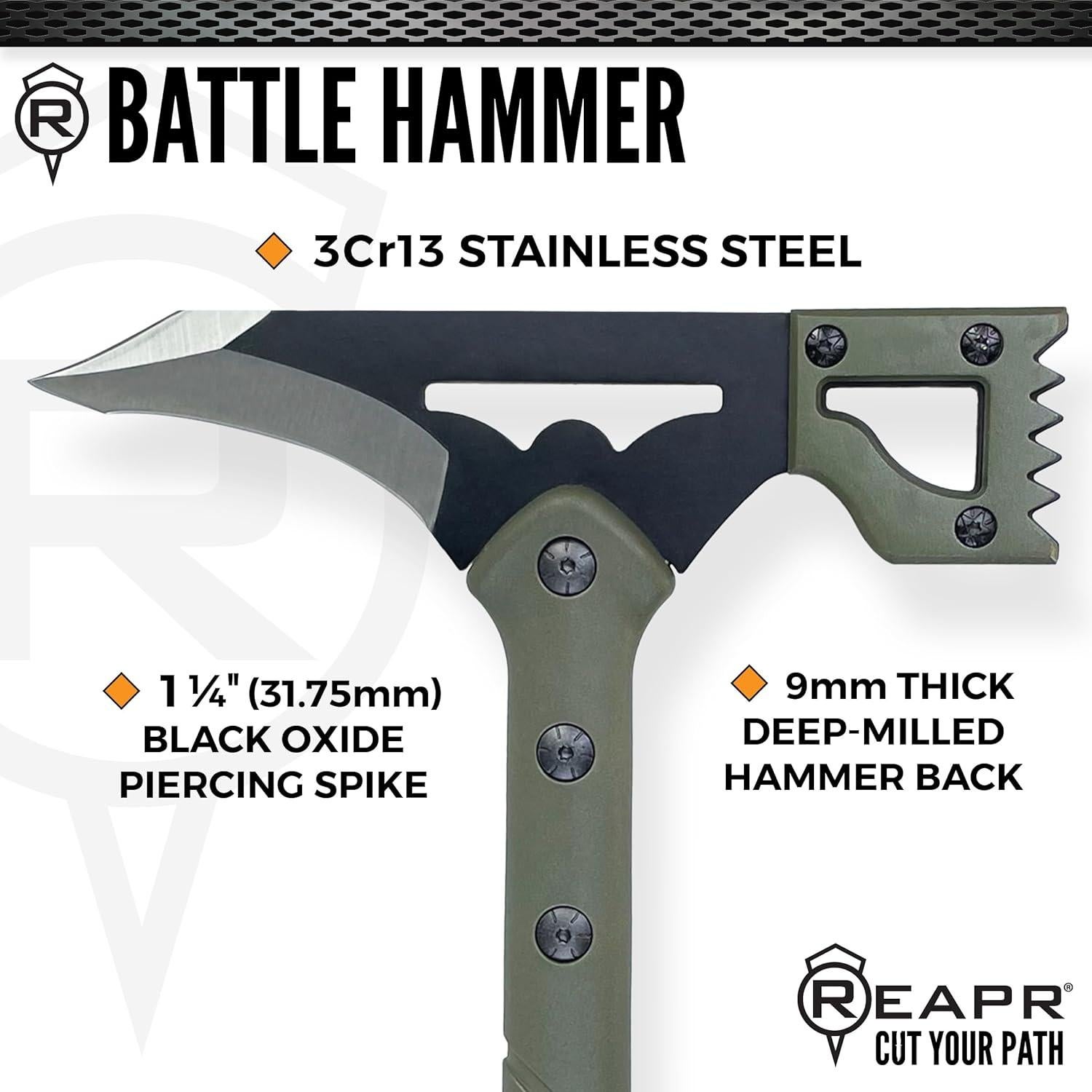 Martillo de Batalla Reapr 39.4 cm con Cuchilla de 3.2 cm y Funda