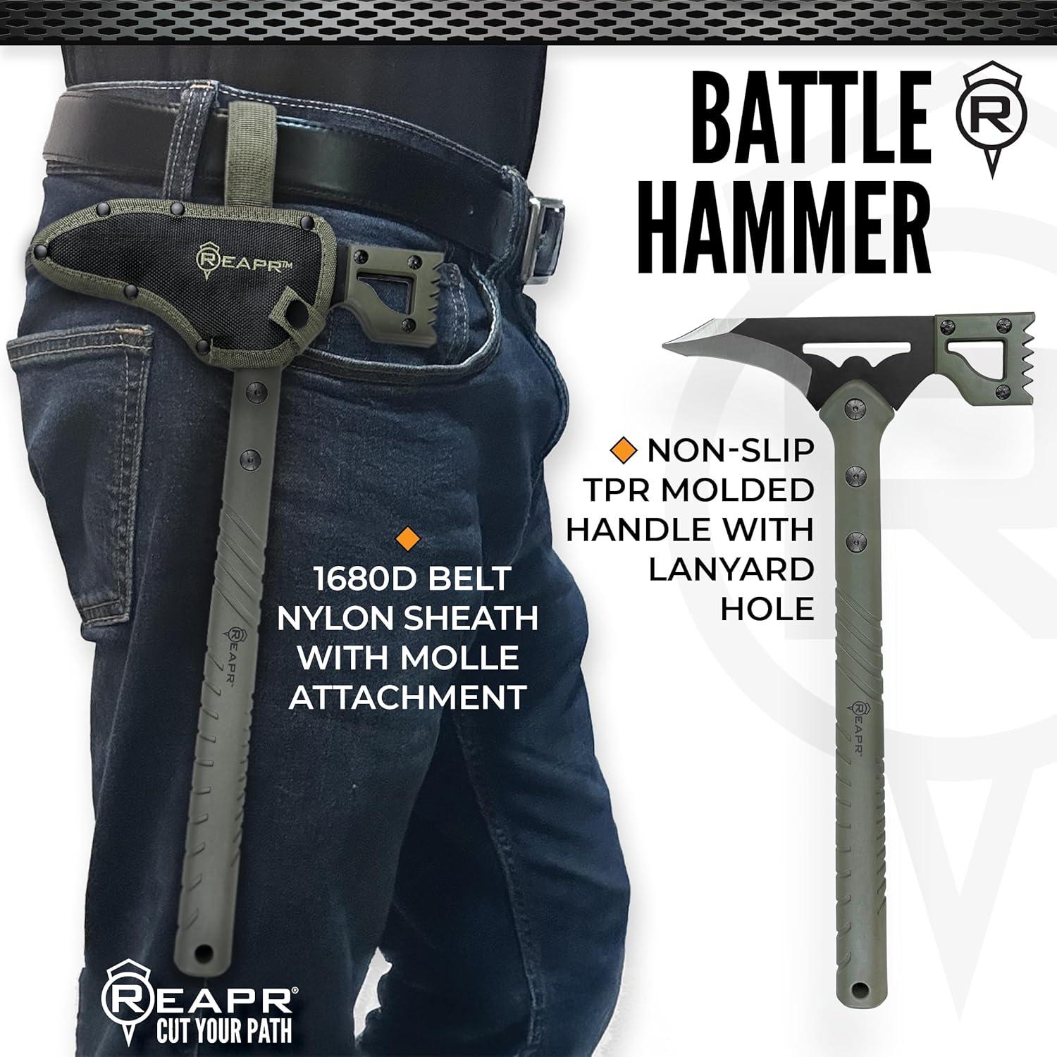 Martillo de Batalla Reapr 39.4 cm con Cuchilla de 3.2 cm y Funda