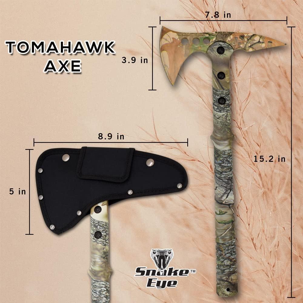 Hacha de Lanzamiento Snake Eye Tactical 38.1 cm con Funda Camo
