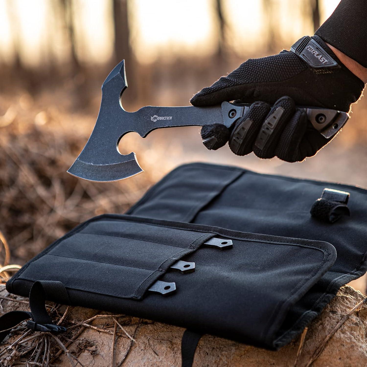 Juego de Hachas de Lanzamiento ANTÁRTIDA 3 Piezas Acero Inoxidable