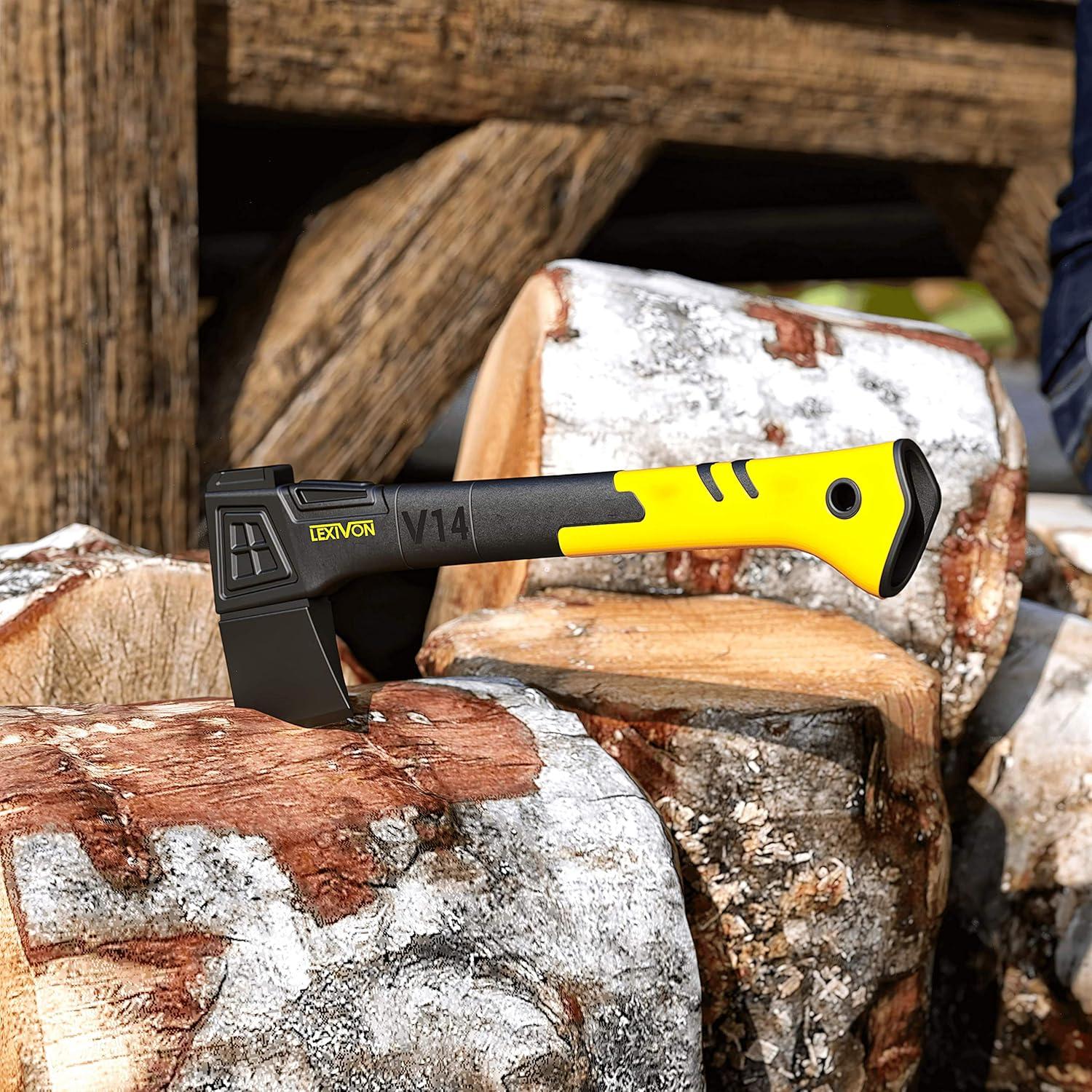 Hacha de Camping LEXIVON LX-V14, 35.5 cm, Fibra de Vidrio