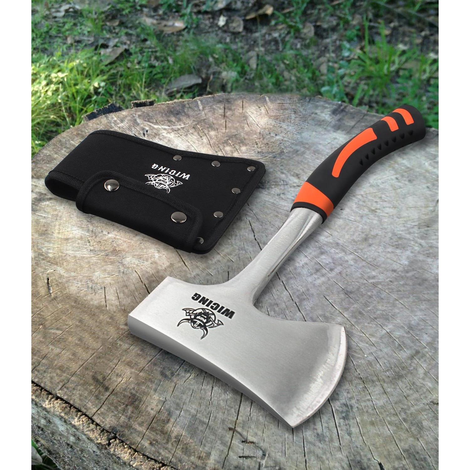 Hacha de Camping WICING 35 cm Acero Alto Carbono con Funda