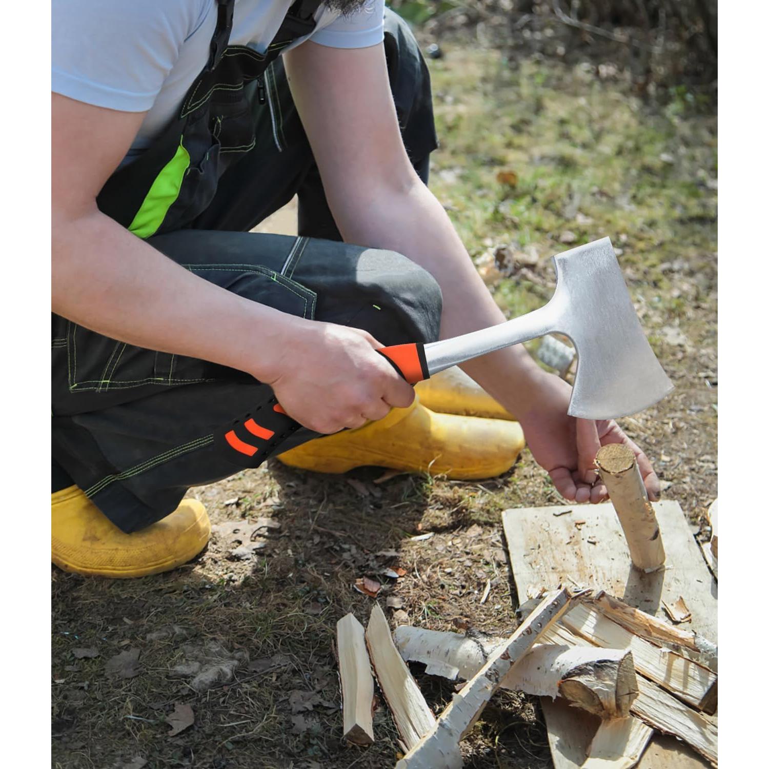 Hacha de Camping WICING 35 cm Acero Alto Carbono con Funda