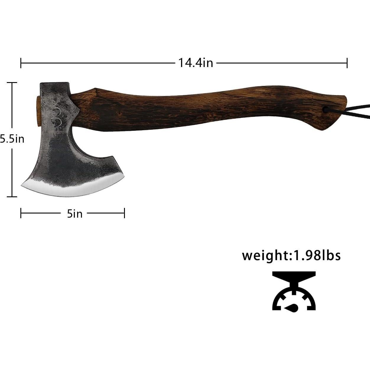 Hacha de Camping JXE JXO - Acero Forjado 12.7cm con Funda