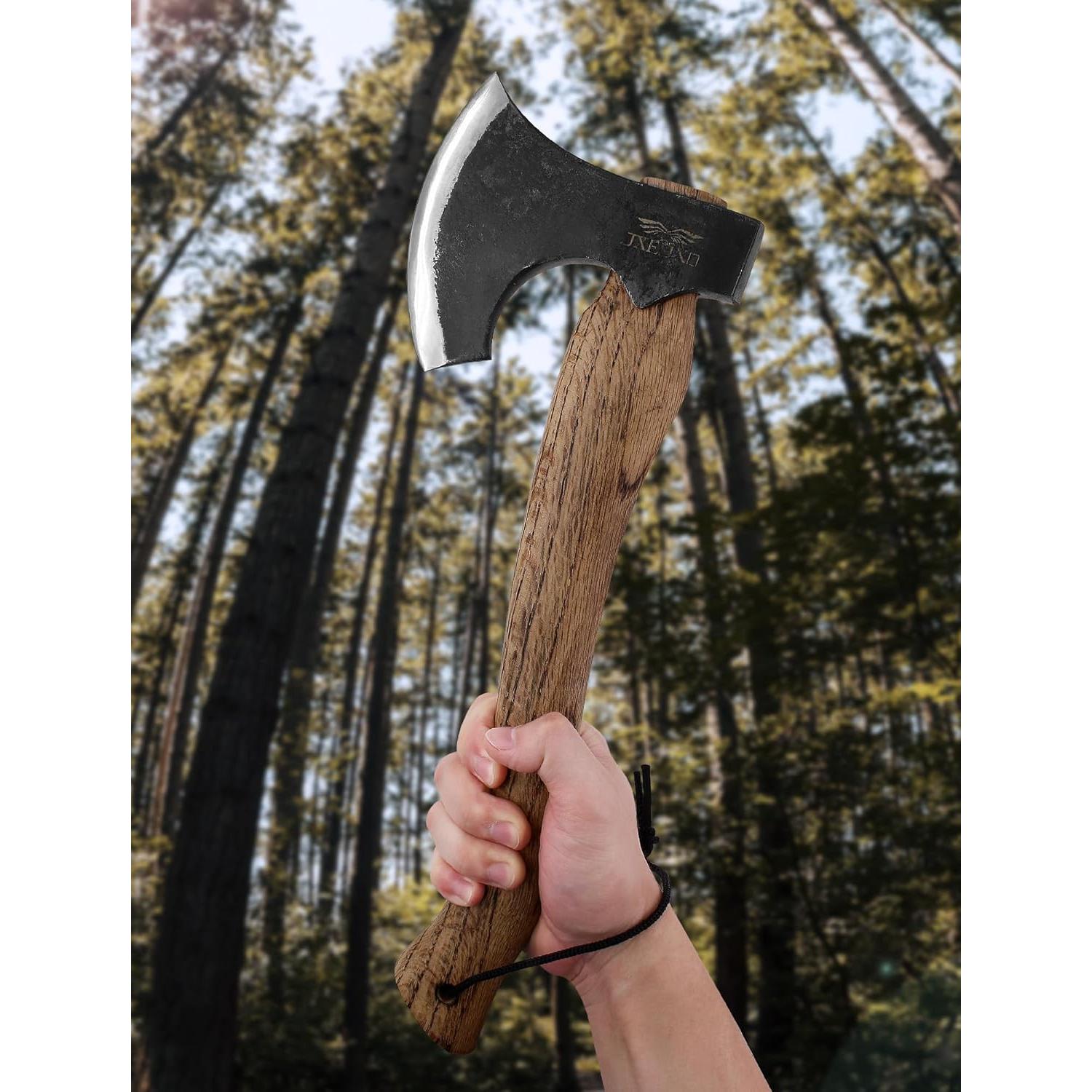 Hacha de Camping JXE JXO - Acero Forjado 12.7cm con Funda