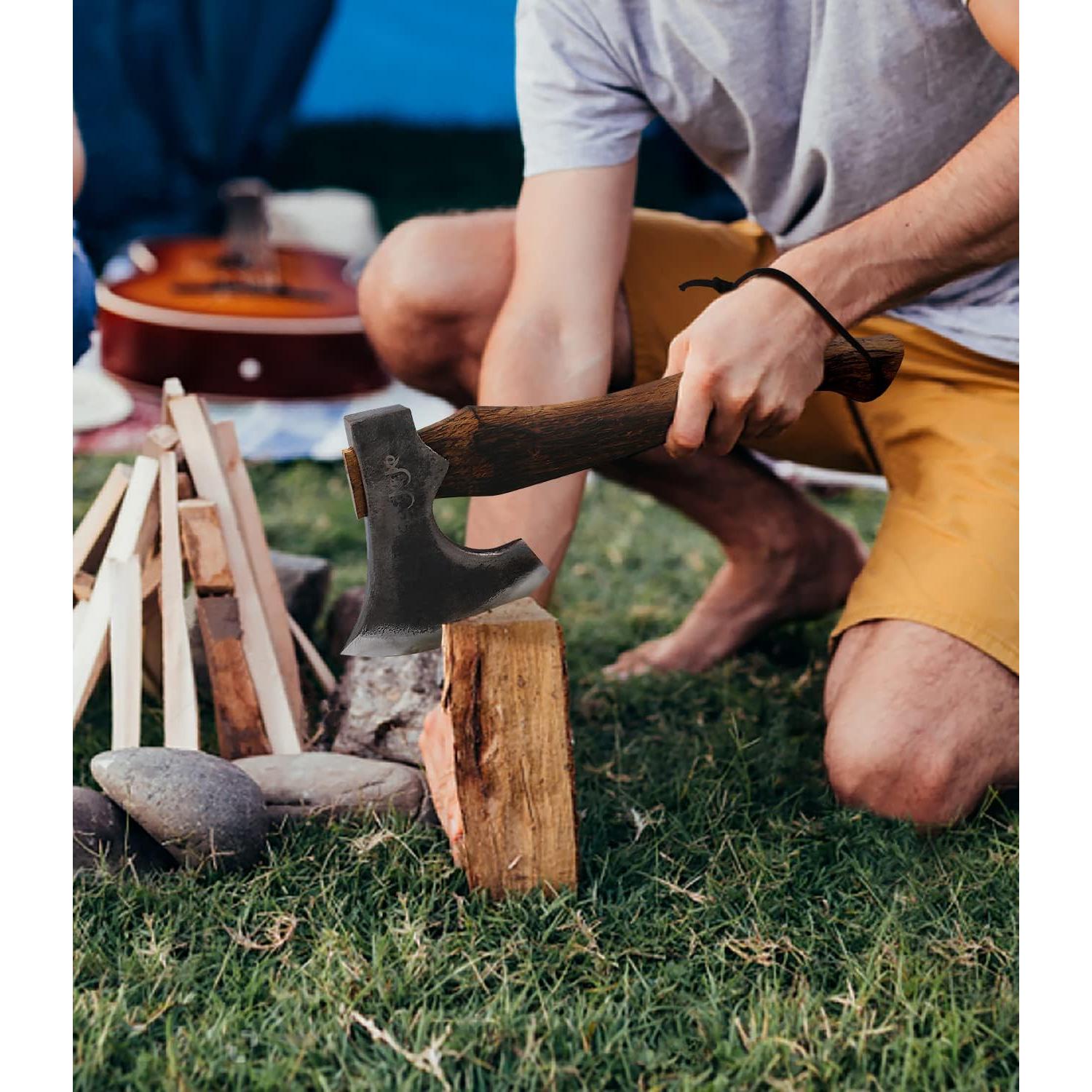 Hacha de Camping JXE JXO - Acero Forjado 12.7cm con Funda