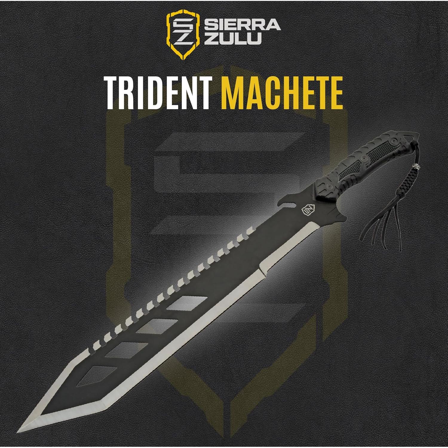 Machete Sierra Zulu Trident 60.96 cm Acero Inoxidable con Funda
