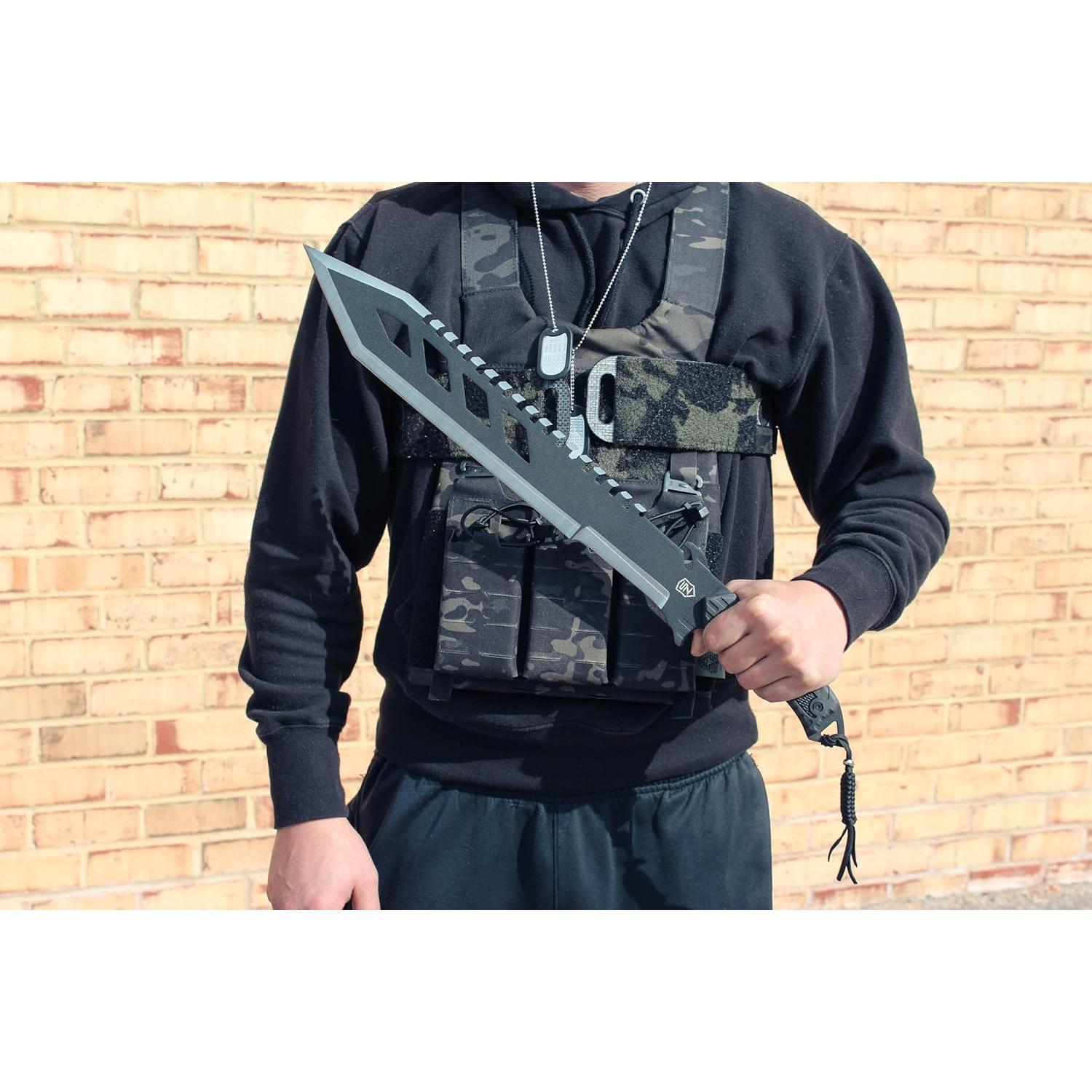 Machete Sierra Zulu Trident 60.96 cm Acero Inoxidable con Funda