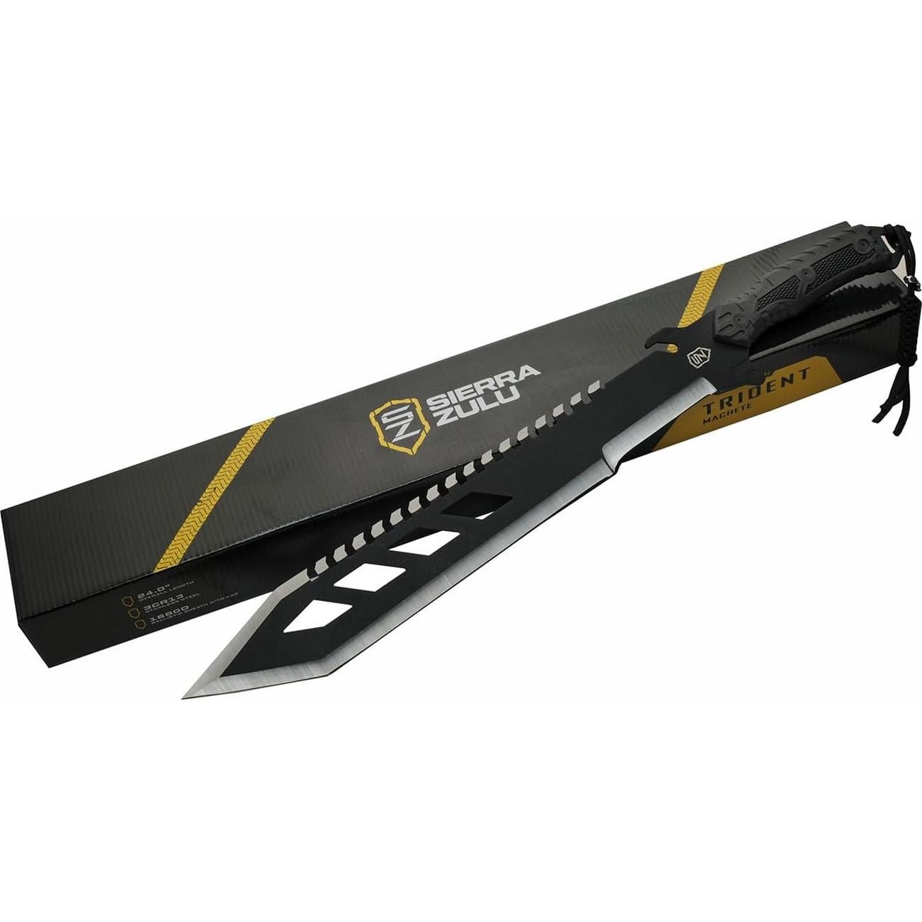 Machete Sierra Zulu Trident 60.96 cm Acero Inoxidable con Funda