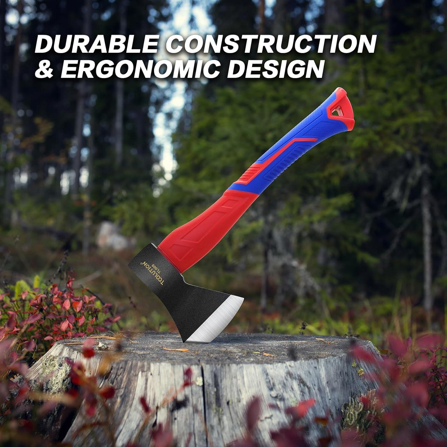 Hacha de Camping TOOLUTION TL009 - Acero Inoxidable 35.2cm