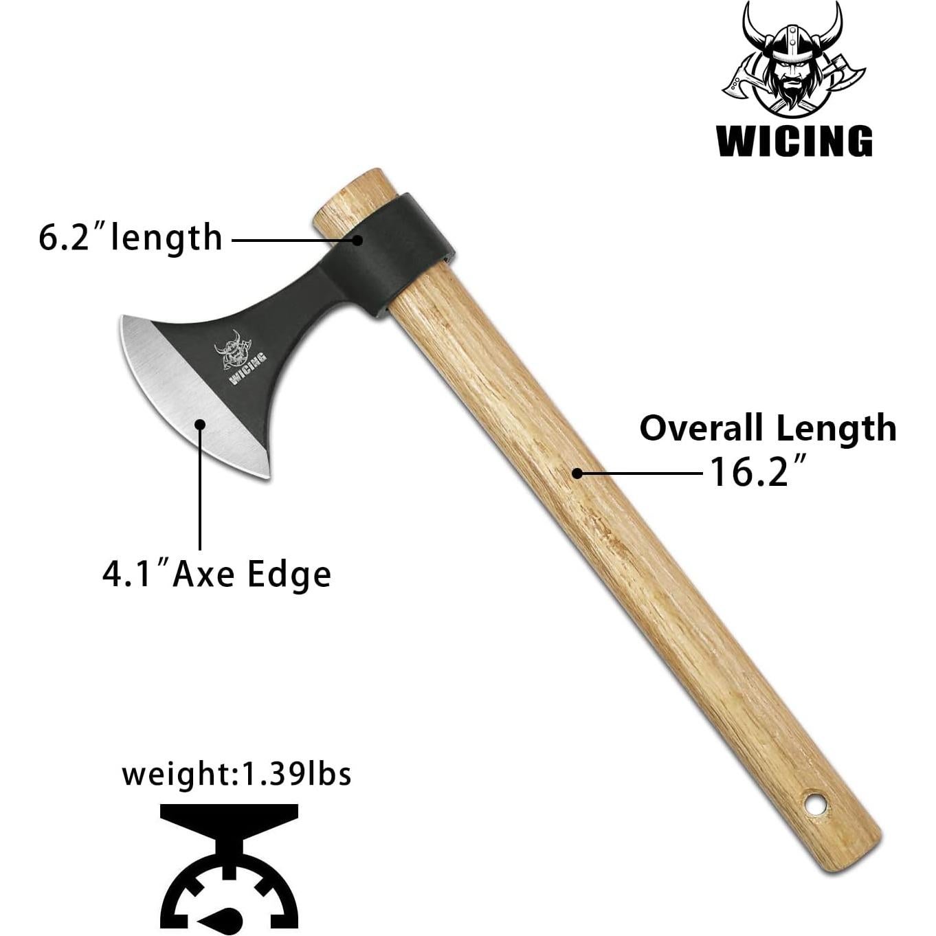 Paquete de 3 Hachas de Lanzamiento WICING 41.1 cm Acero Carbono