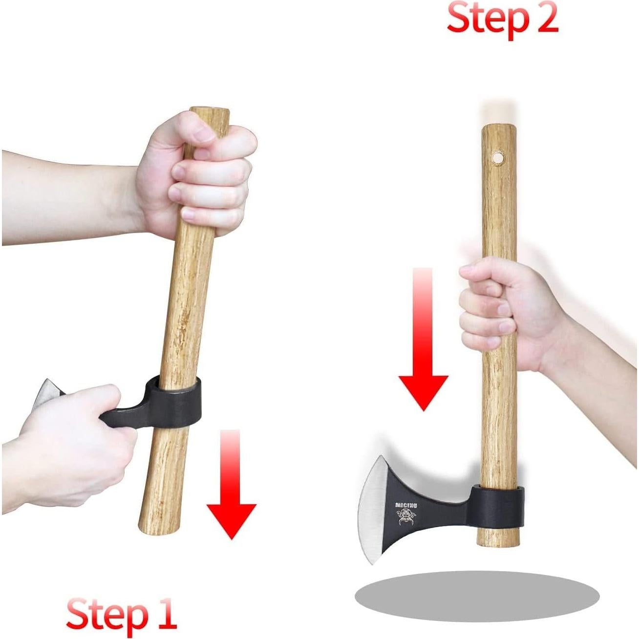 Paquete de 3 Hachas de Lanzamiento WICING 41.1 cm Acero Carbono