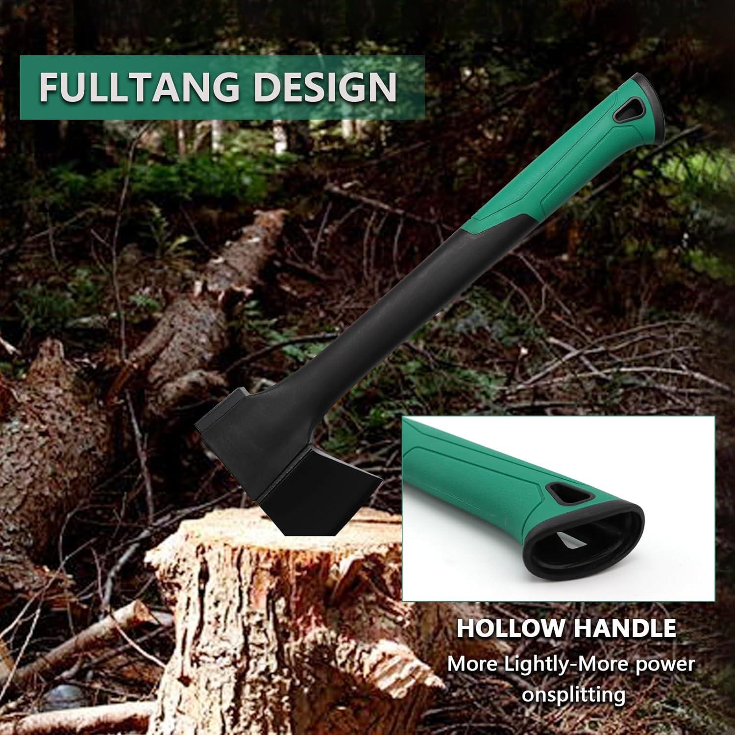 Hacha de Camping CHI SHANG 44.7 cm, Acero Inoxidable, Verde