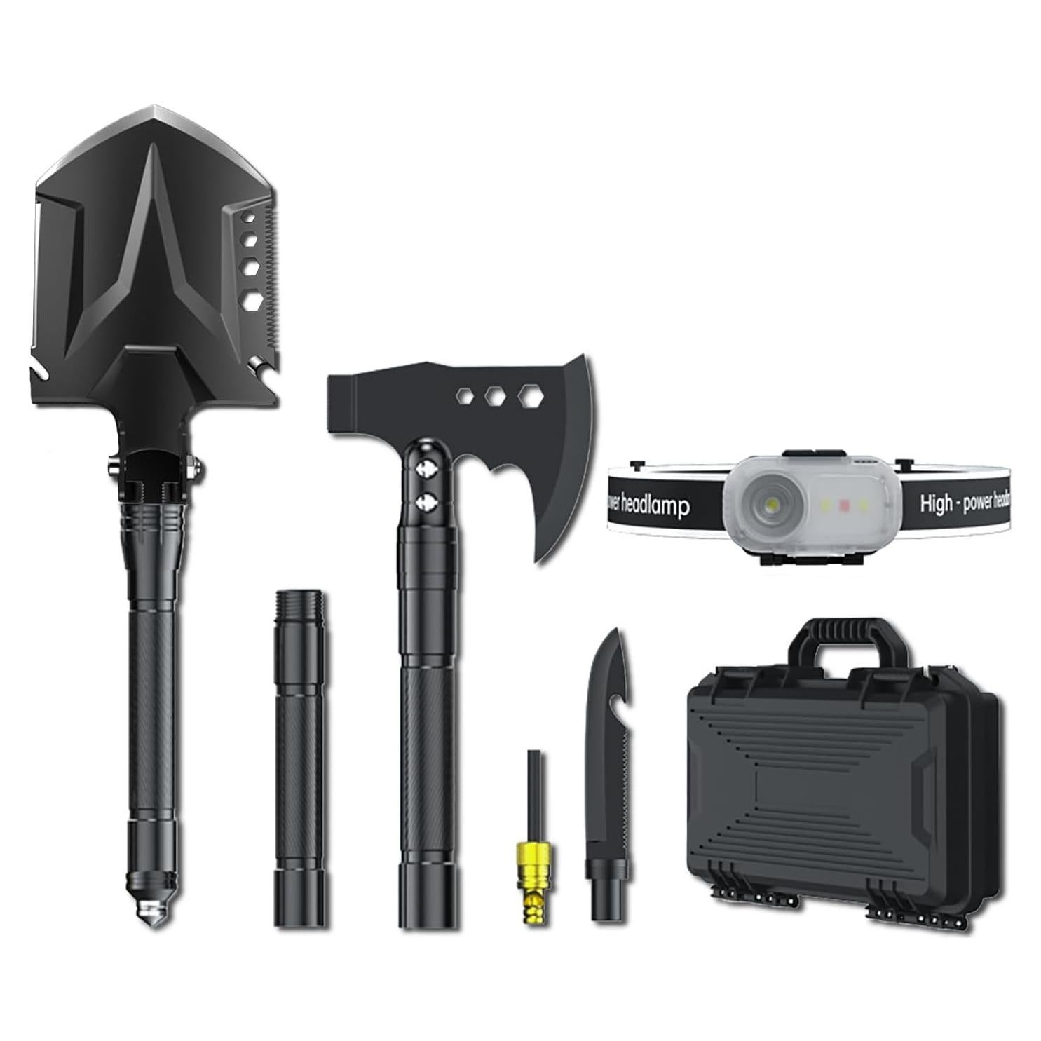 Juego de Pala y Hacha Jbox, Multi-Herramienta para Camping