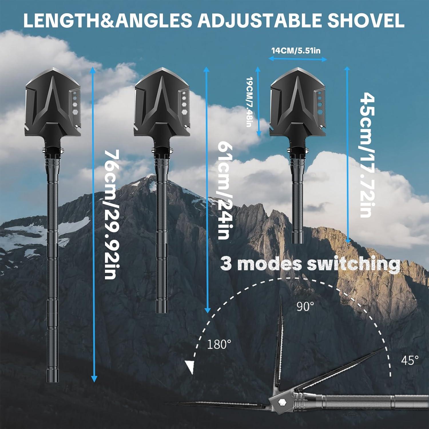 Juego de Pala y Hacha Jbox, Multi-Herramienta para Camping