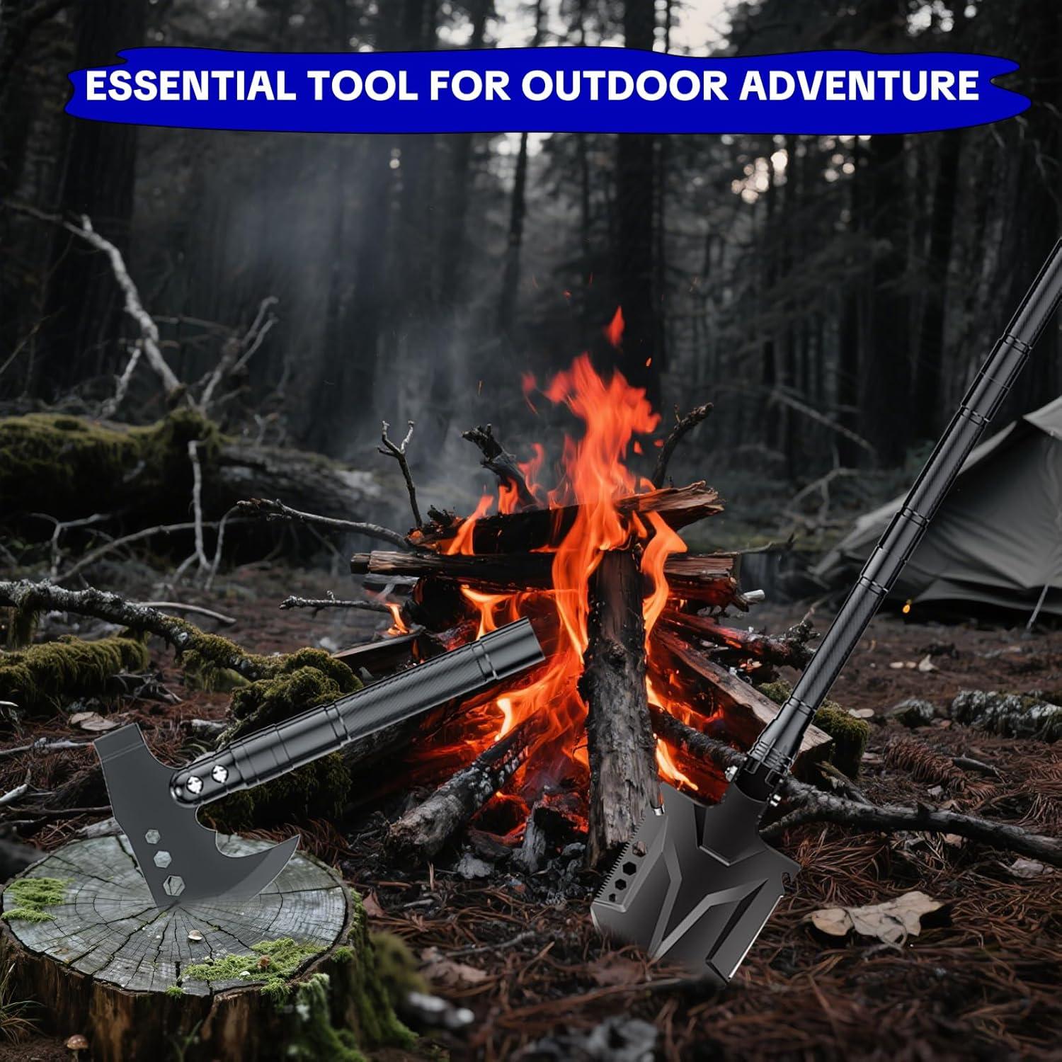 Juego de Pala y Hacha Jbox, Multi-Herramienta para Camping