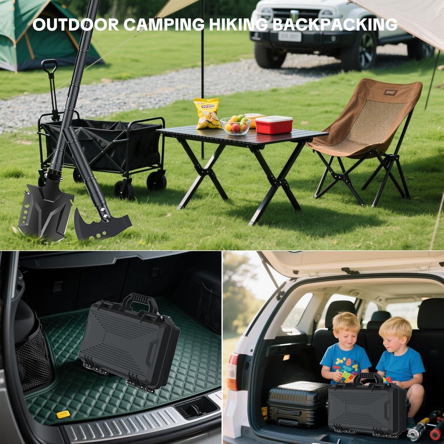 Juego de Pala y Hacha Jbox, Multi-Herramienta para Camping