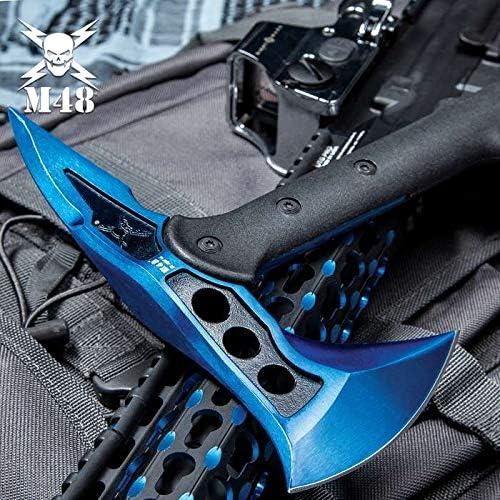 Hacha Táctica M48 Azul con Funda - Hoja Acero Inoxidable 20.32 cm
