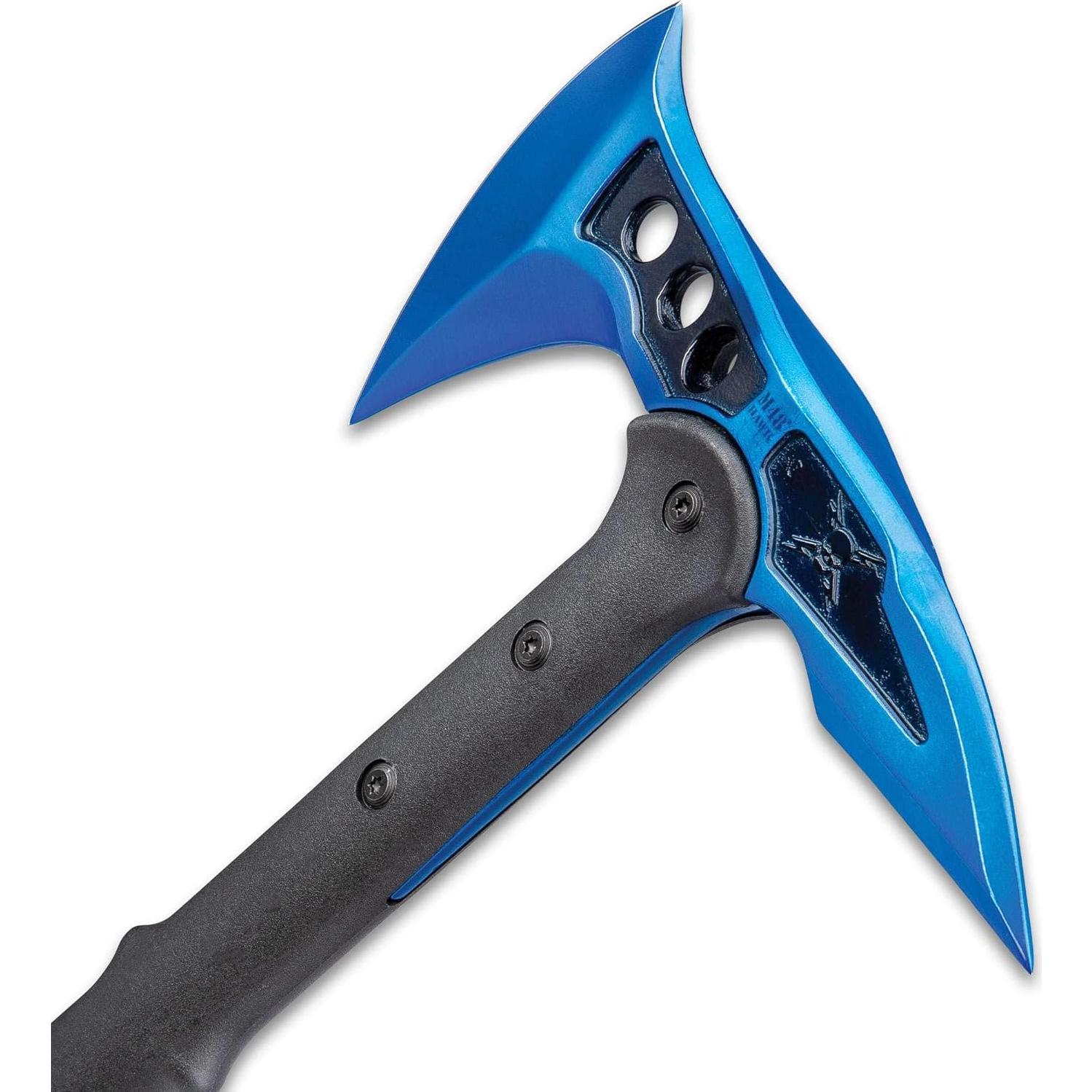 Hacha Táctica M48 Azul con Funda - Hoja Acero Inoxidable 20.32 cm