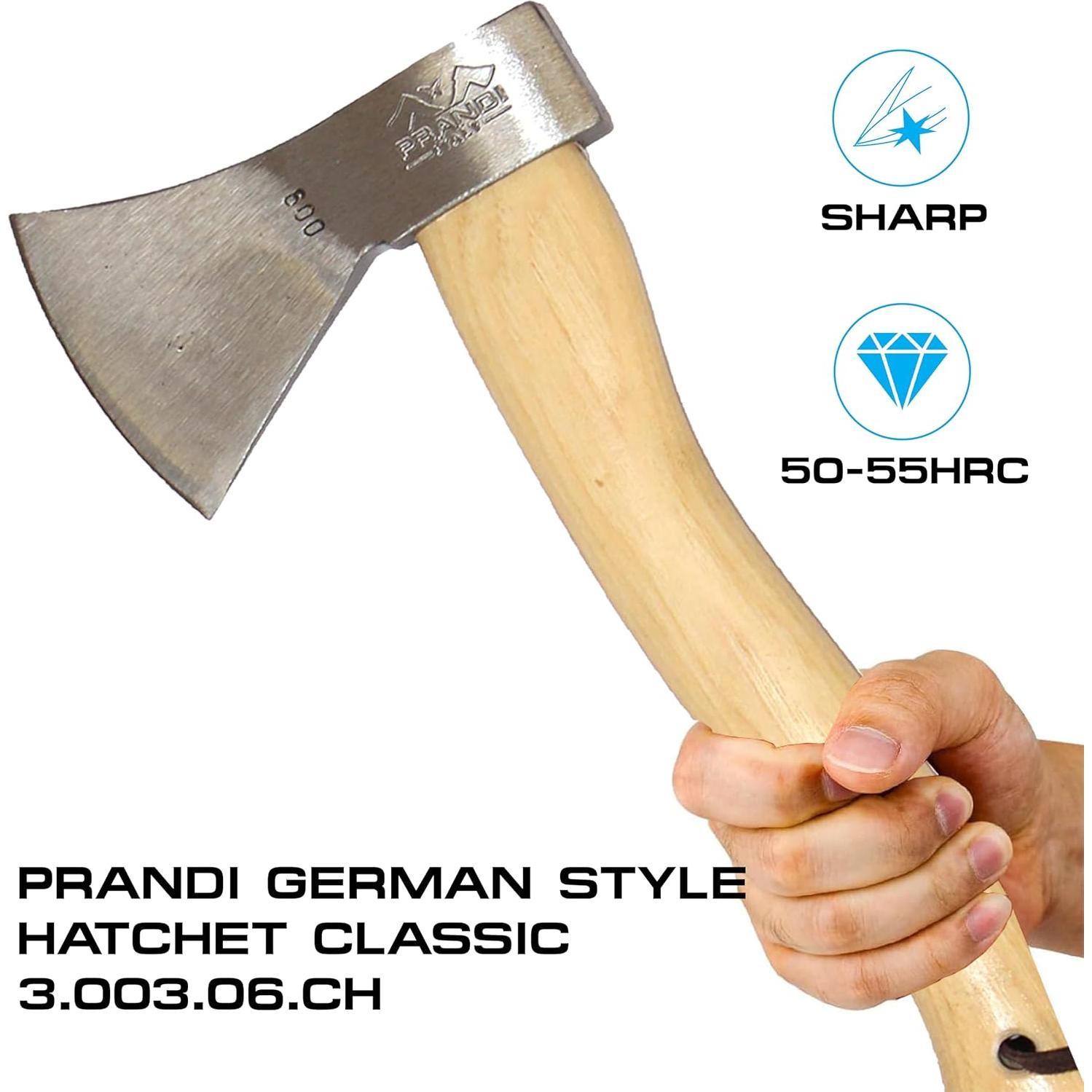 Hacha Prandi Alemán C45 Forjada - Mango de Hickory 40.64 cm