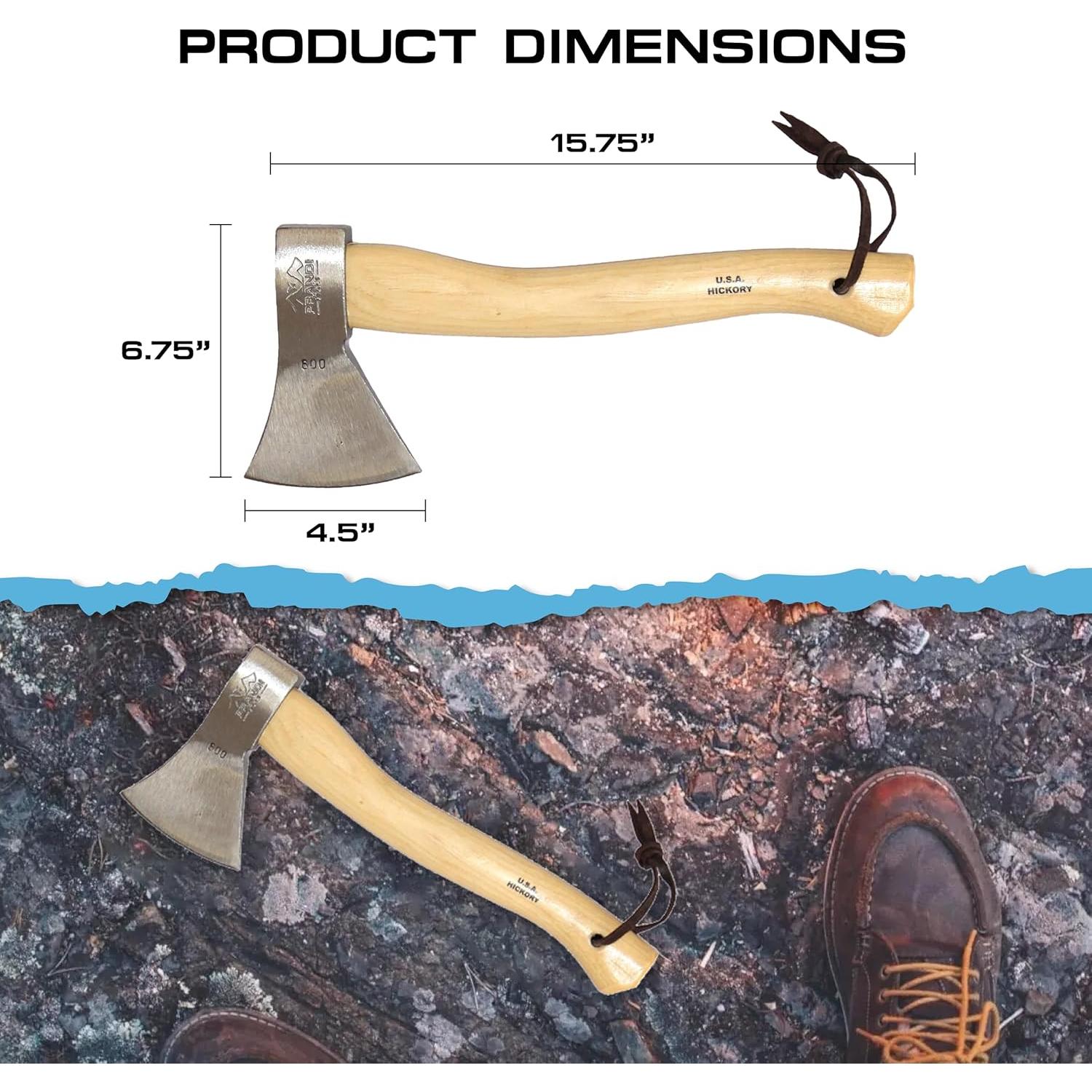 Hacha Prandi Alemán C45 Forjada - Mango de Hickory 40.64 cm